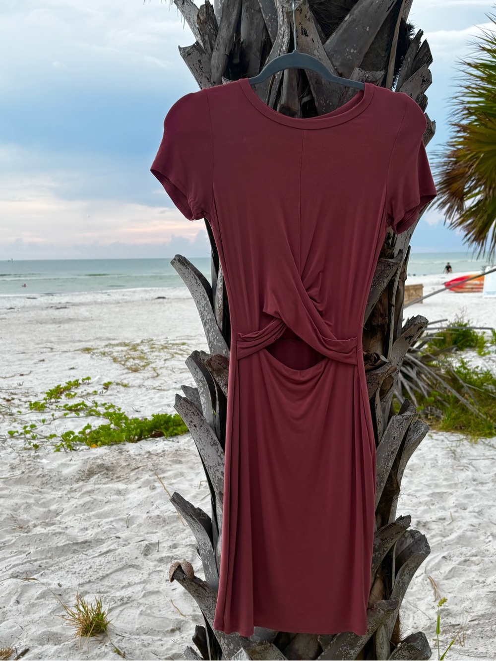 SOZY Twist-Cut Mini Dress in Pink
